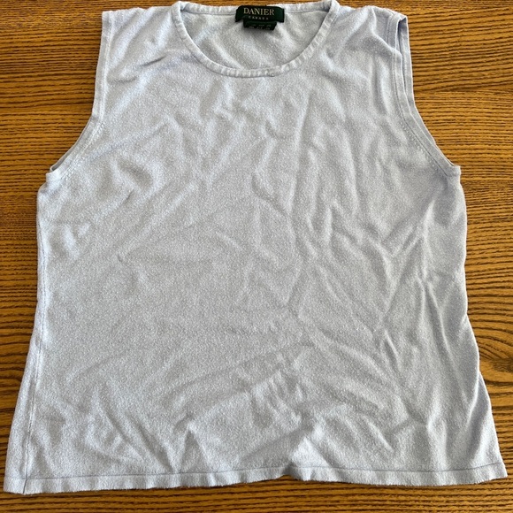 Danier Vintage Periwinkle Sleeveless Top M - Picture 3 of 8